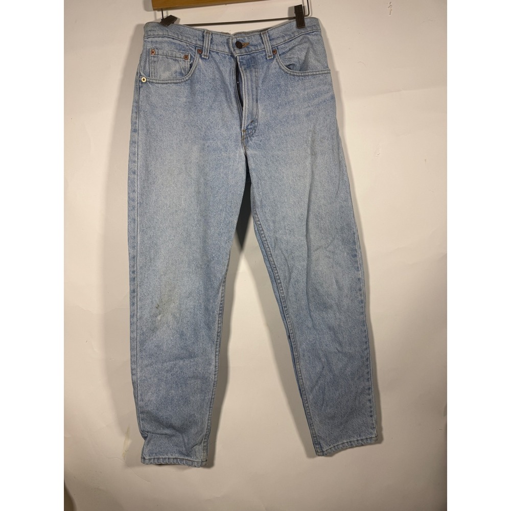 Vintage Levis 550 Relaxed Fit Tapered Leg Light Wash Jeans Made in USA 32x30